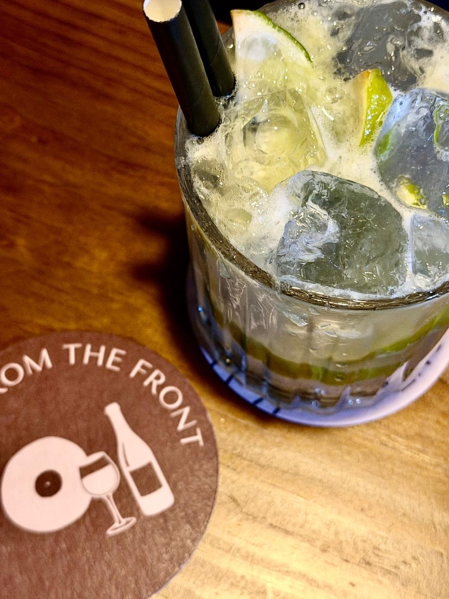Cocktail with the FRONT bar coaster